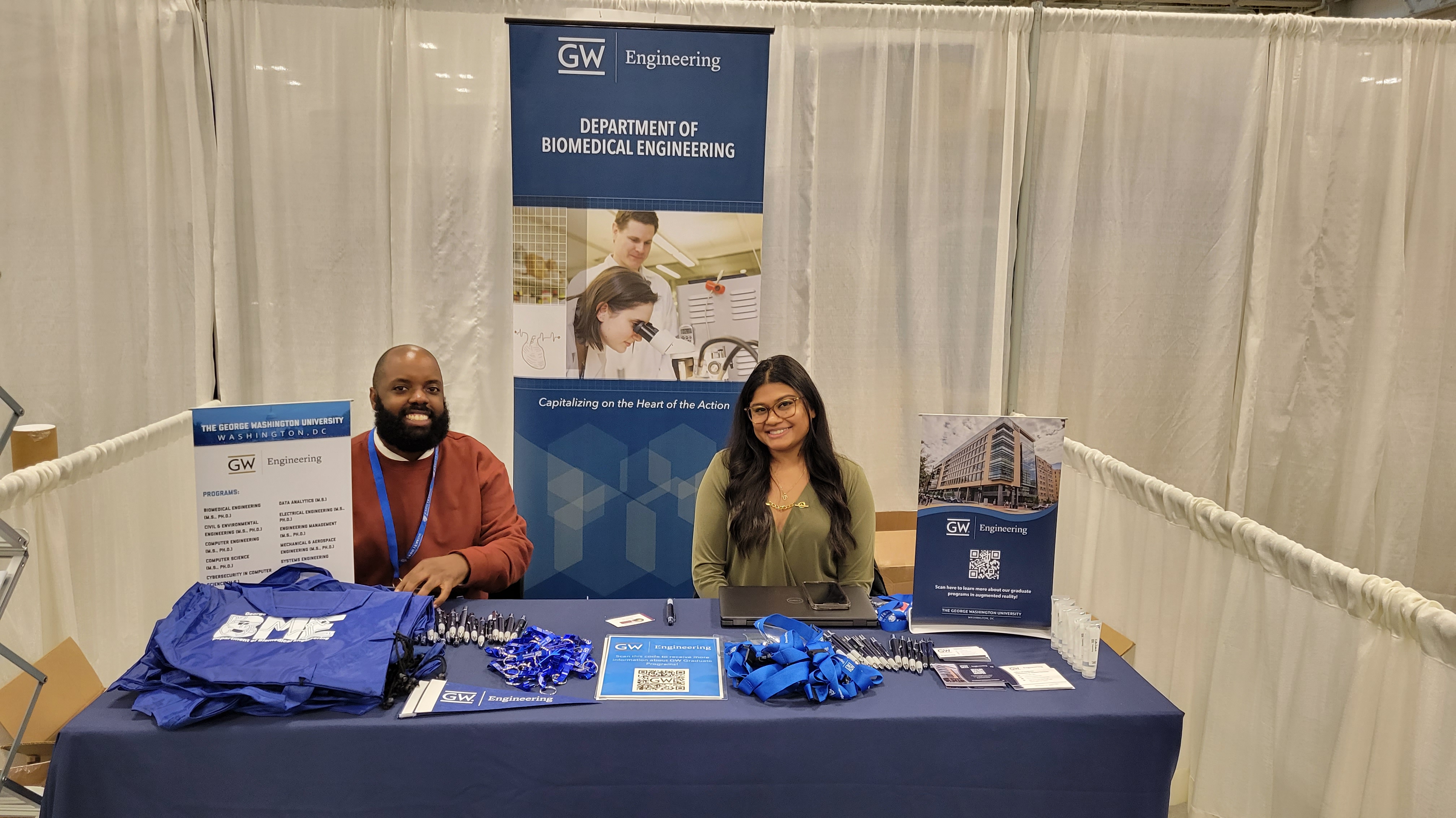 Biomedical Engineering Department's table at 2023 BMES Meeting