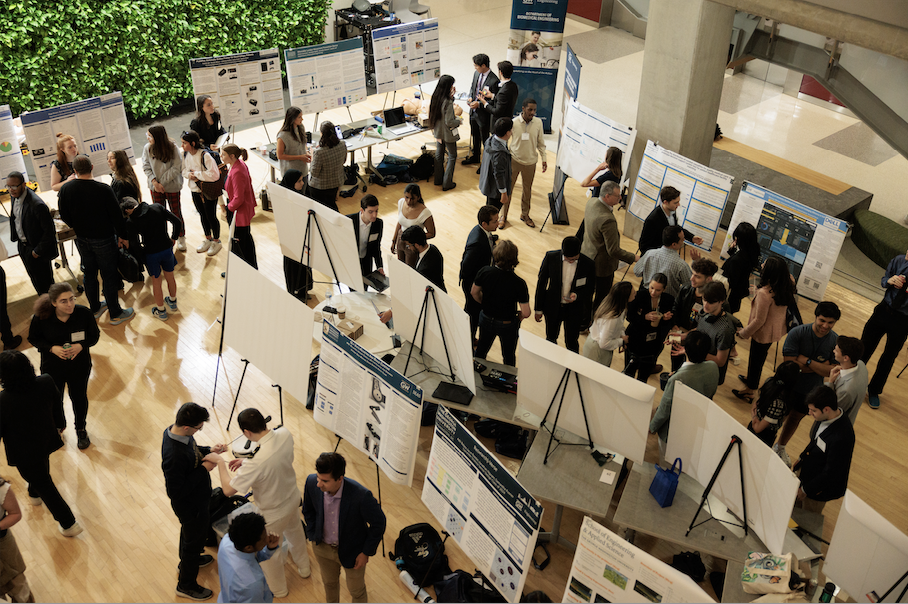 GW Engineering students presenting their capstone projects