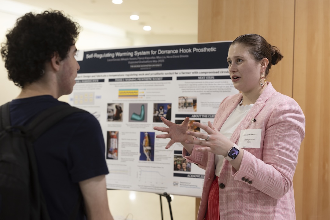 Student presenting a project