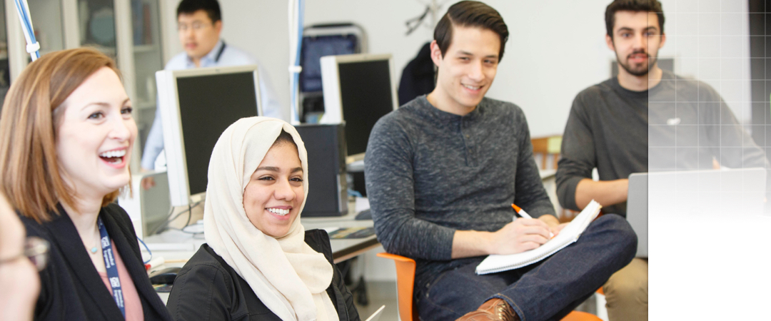 group of students in a classroom