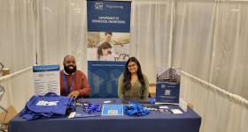 Biomedical Engineering Department's table at 2023 BMES Meeting