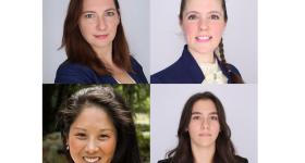 Clockwise from top left: Katie Anderson, Rebecca Burns, Sofiia Khugaeva and Alex Glade